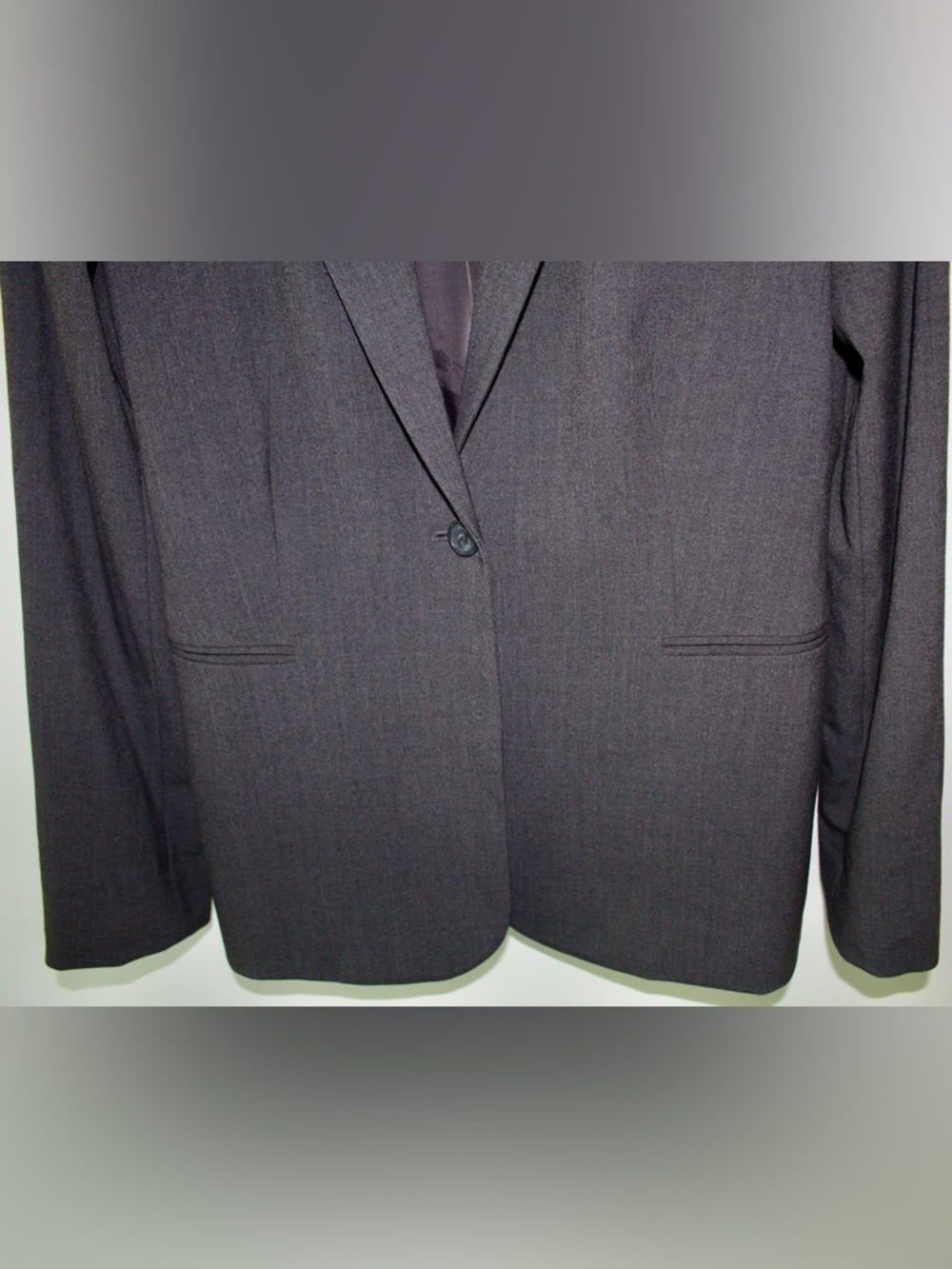 Calvin Klein Women's Black Tailored Single-Button Blazer Size L - Picture 5 of 7